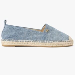 NIB Ralph Lauren Cameryn III Espadrille Women's 7.5 Blue Washed Denim BalletFlat